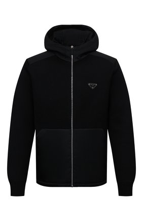 Мужской кардиган PRADA черного цвета по цене 175000 руб., арт. UMG060-1PT9-F0002-212 | Фото 1 Мужской кардиган PRADA черного цвета, арт. UMG060-1PT9-F0002-212 | Фото 1 (Материал внешний: Шерсть, Синтетический материал; Мужское Кросс-КТ: Кардиган-одежда; Стили: Минимализм)
