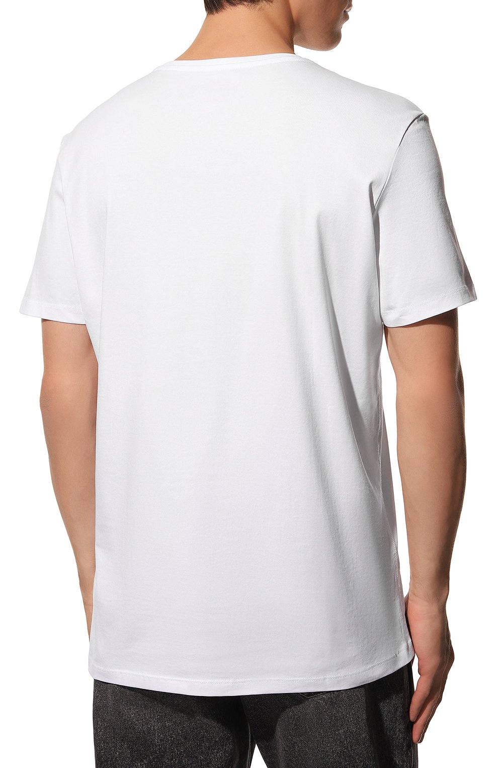 Мужская хлопковая футболка BOGNER белого цвета, арт. 58546604 | Фото 4 (Принт: Без принта; Рукава: Короткие; Длина (для топов): Стандартные; Материал внешний: Хлопок; Стили: Кэжуэл)
