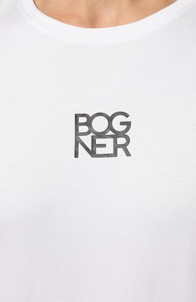 Мужская хлопковая футболка BOGNER белого цвета, арт. 58546604 | Фото 5 (Принт: Без принта; Рукава: Короткие; Длина (для топов): Стандартные; Материал внешний: Хлопок; Стили: Кэжуэл)