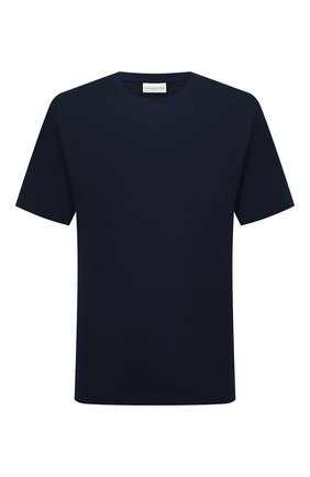 Мужская хлопковая футболка DRIES VAN NOTEN темно-синего цвета по цене 12750 руб., арт. 212-021194-3600 | Фото 1 Мужская хлопковая футболка DRIES VAN NOTEN темно-синего цвета, арт. 212-021194-3600 | Фото 1 (Материал внешний: Хлопок; Рукава: Короткие; Принт: Без принта; Стили: Кэжуэл; Длина (для топов): Стандартные)