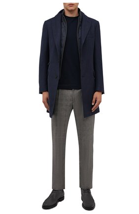 Мужской шерстяное пальто CORNELIANI темно-синего цвета по цене 116500 руб., арт. 881590-1812402/00 | Фото 2 Мужской шерстяное пальто CORNELIANI темно-синего цвета, арт. 881590-1812402/00 | Фото 2 (Мужское Кросс-КТ: пальто-верхняя одежда; Длина (верхняя одежда): До середины бедра; Рукава: Длинные; Материал внешний: Шерсть; Стили: Классический)