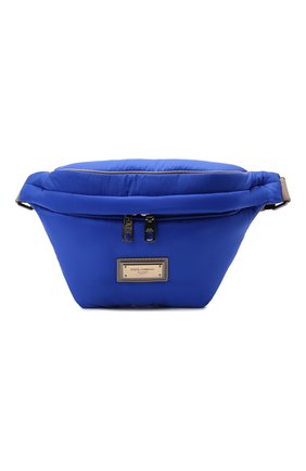 Мужская текстильная поясная сумка sicily DOLCE & GABBANA синего цвета, арт. BM2009/A0930 | Фото 1 (Материал: Текстиль; Размер: medium; Случай: Повседневный)