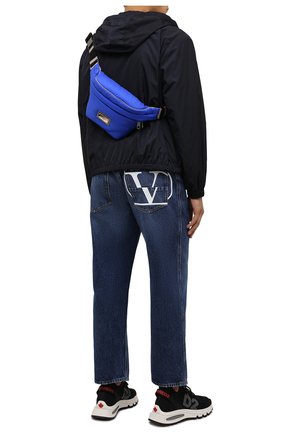 Мужская текстильная поясная сумка sicily DOLCE & GABBANA синего цвета, арт. BM2009/A0930 | Фото 2 (Материал: Текстиль; Размер: medium; Случай: Повседневный)
