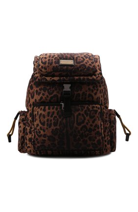 Мужской текстильный рюкзак sicily DOLCE & GABBANA леопардового цвета, арт. BM1991/A0824 | Фото 1 (Материал: Текстиль; Размер: large)