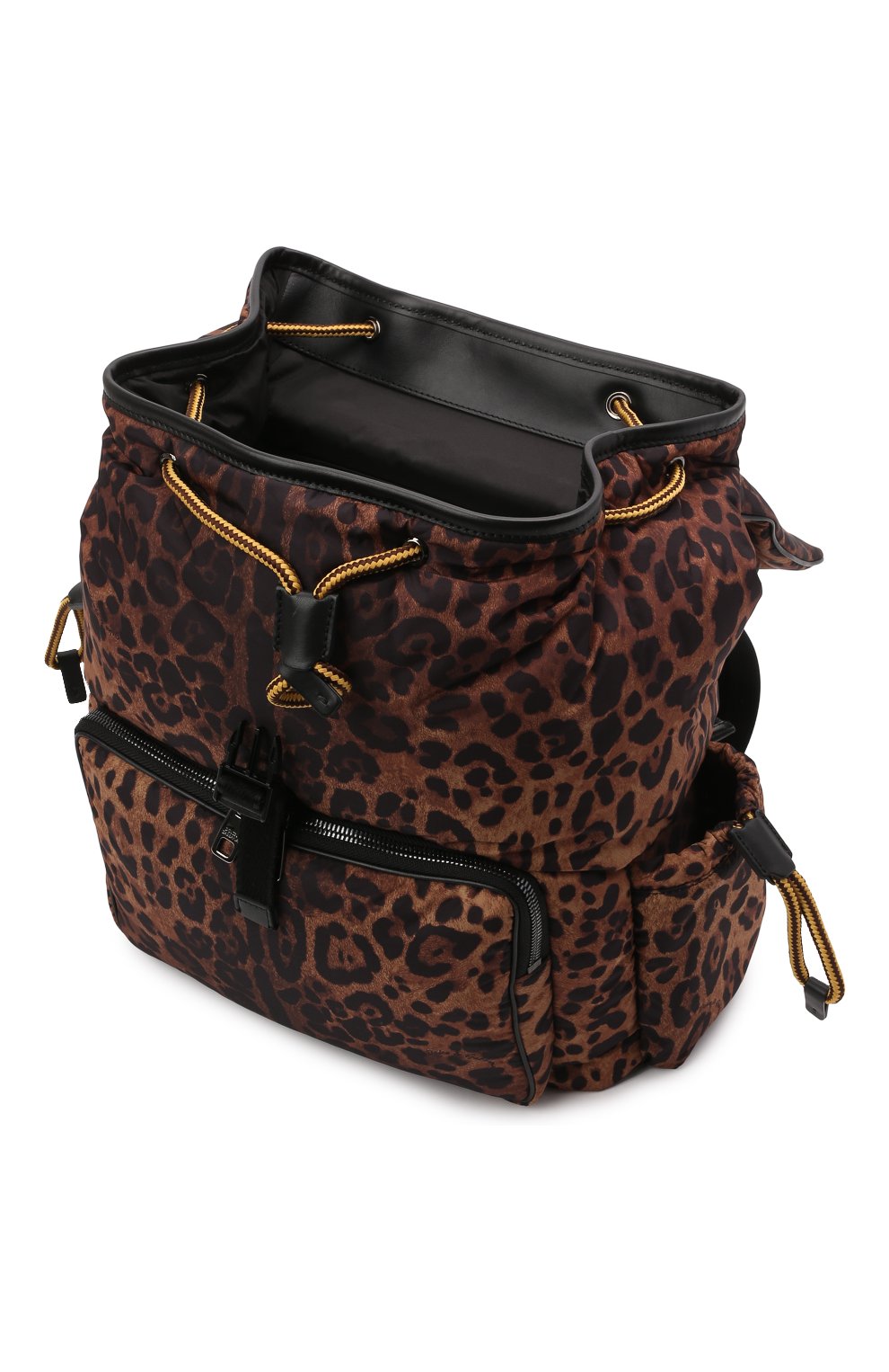 Мужской текстильный рюкзак sicily DOLCE & GABBANA леопардового цвета, арт. BM1991/A0824 | Фото 4 (Материал: Текстиль; Размер: large)