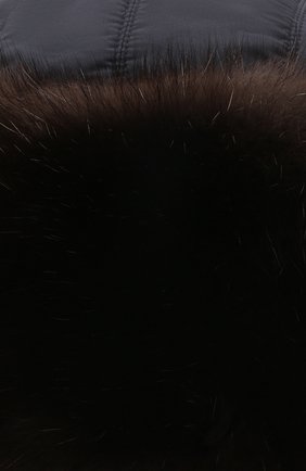 Мужская шапка-ушанка с меховой отделкой ANDREA CAMPAGNA темно-синего цвета, арт. CH001H9QNA150 | Фото 3 (Материал: Текстиль, Синтетический материал)
