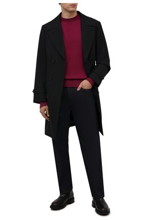 Мужской шерстяной свитер ACNE STUDIOS бордового цвета по цене 24800 руб., арт. C60035/M | Фото 2 Мужской шерстяной свитер ACNE STUDIOS бордового цвета, арт. C60035/M | Фото 2 (Материал внешний: Шерсть; Мужское Кросс-КТ: Свитер-одежда; Рукава: Длинные; Принт: Без принта; Стили: Кэжуэл; Длина (для топов): Стандартные)