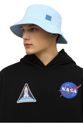 Мужская хлопковая панама ACNE STUDIOS голубого цвета по цене 12400 руб., арт. C40170/M | Фото 2 Мужская хлопковая панама ACNE STUDIOS голубого цвета, арт. C40170/M | Фото 2 (Материал: Текстиль, Хлопок)
