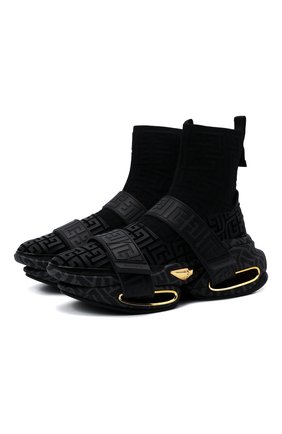 Мужские текстильные кроссовки b-bold BALMAIN черного цвета по цене 79950 руб., арт. WM1VH229/TKMD | Фото 1 Мужские текстильные кроссовки b-bold BALMAIN черного цвета, арт. WM1VH229/TKMD | Фото 1 (Подошва: Массивная; Материал внутренний: Натуральная кожа; Материал внешний: Текстиль; Стили: Гранж)