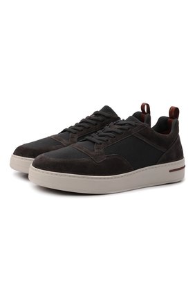 Мужские комбинированные кеды newport knitted walk LORO PIANA темно-коричневого цвета по цене 68950 руб., арт. FAL7953 | Фото 1 Мужские комбинированные кеды newport knitted walk LORO PIANA темно-коричневого цвета, арт. FAL7953 | Фото 1 (Материал внутренний: Текстиль, Натуральная кожа; Подошва: Массивная; Материал внешний: Текстиль)