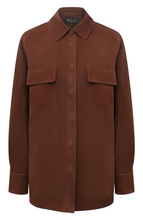 Женская замшевая куртка LORO PIANA коричневого цвета по цене 699500 руб., арт. FAL7266 | Фото 1 Женская замшевая куртка LORO PIANA коричневого цвета, арт. FAL7266 | Фото 1 (Рукава: Длинные; Длина (для топов): Стандартные; Женское Кросс-КТ: Рубашка-одежда; Принт: Без принта; Стили: Кэжуэл; Материал внешний: Натуральная кожа)