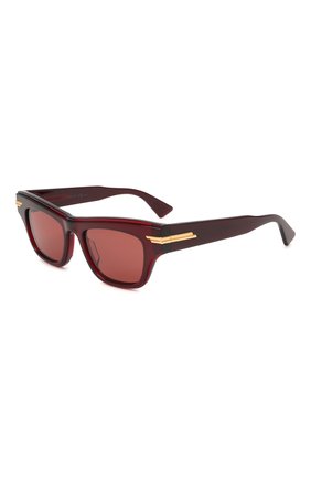 Женские солнцезащитные очки BOTTEGA VENETA бордового цвета, арт. 669573/V2330 | Фото 1 (Материал: Пластик; Тип очков: С/з; Очки форма: Cat-eye; Оптика Гендер: оптика-женское)