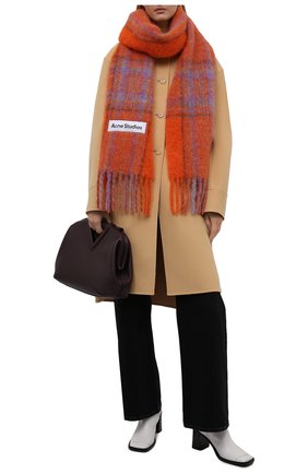 Женский шерстяной шарф ACNE STUDIOS оранжевого цвета по цене 22800 руб., арт. CA0118/W | Фото 2 Женский шерстяной шарф ACNE STUDIOS оранжевого цвета, арт. CA0118/W | Фото 2 (Материал: Текстиль, Шерсть)