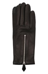 Женские кожаные перчатки AGNELLE черного цвета, арт. JANE/A | Фото 1 (Материал: Натуральная кожа)