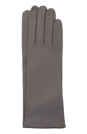 Женские кожаные перчатки AGNELLE серого цвета, арт. CHRISTINA/S | Фото 1 (Материал: Натуральная кожа)
