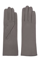 Женские кожаные перчатки AGNELLE серого цвета, арт. CHRISTINA/S | Фото 2 (Материал: Натуральная кожа)