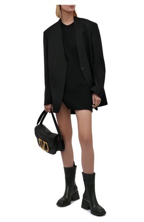 Женские резиновые ботильоны betty CHLOÉ темно-зеленого цвета по цене 36350 руб., арт. CHC19W239G8 | Фото 2 Женские резиновые ботильоны betty CHLOÉ темно-зеленого цвета, арт. CHC19W239G8 | Фото 2 (Материал внутренний: Текстиль; Материал внешний: Экокожа; Каблук тип: Устойчивый; Каблук высота: Средний; Подошва: Платформа)