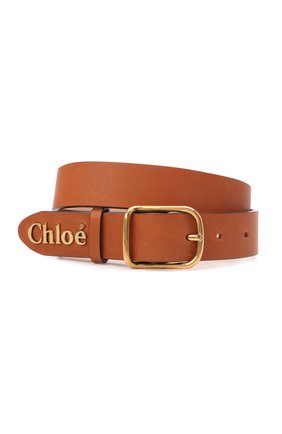 Женский кожаный ремень CHLOÉ светло-коричневого цвета по цене 29700 руб., арт. CHC21AC065815 | Фото 1 Женский кожаный ремень CHLOÉ светло-коричневого цвета, арт. CHC21AC065815 | Фото 1 (Кросс-КТ: Тонкие)