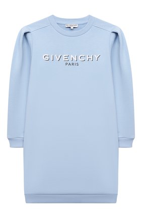 Детское хлопковое платье GIVENCHY голубого цвета по цене 20950 руб., арт. H12167 | Фото 1 Детское хлопковое платье GIVENCHY голубого цвета, арт. H12167 | Фото 1 (Материал внешний: Хлопок; Девочки Кросс-КТ: Платье-одежда; Случай: Повседневный; Рукава: Длинные; Ростовка одежда: 10 - 11 лет | 140 - 146см, 12 лет | 152 см, 4 года | 104 см, 5 лет | 110 см, 6 лет | 116 см, 8 лет | 128 см)
