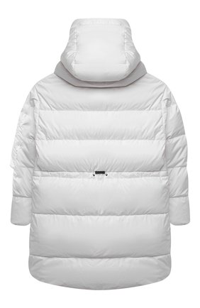 Детское пуховое пальто BACON YOUNG белого цвета по цене 64600 руб., арт. BKW1/BACPIGIA187/CL0UD78 | Фото 2 Детское пуховое пальто BACON YOUNG белого цвета, арт. BKW1/BACPIGIA187/CL0UD78 | Фото 2 (Рукава: Длинные; Материал внешний: Синтетический материал; Материал утеплителя: Пух и перо; Материал подклада: Синтетический материал; Девочки Кросс-КТ: Пуховик-верхняя одежда; Кросс-КТ: Сезон: зима; Ростовка одежда: 10 - 11 лет | 140 - 146см)