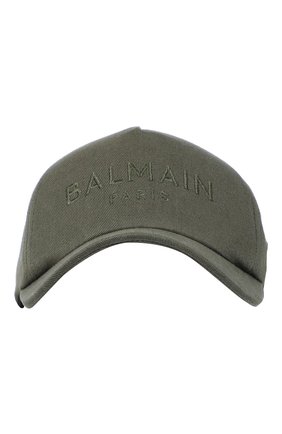 Мужской хлопковая бейсболка BALMAIN хаки цвета по цене 24650 руб., арт. WH0XA000C233/ | Фото 1 Мужской хлопковая бейсболка BALMAIN хаки цвета, арт. WH0XA000C233/ | Фото 1 (Материал: Текстиль, Хлопок)