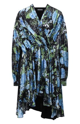 Женское платье из вискозы BALENCIAGA синего цвета по цене 149500 руб., арт. 675428/TLLA1 | Фото 1 Женское платье из вискозы BALENCIAGA синего цвета, арт. 675428/TLLA1 | Фото 1 (Рукава: Длинные; Длина Ж (юбки, платья, шорты): До колена; Материал внешний: Вискоза; Женское Кросс-КТ: Платье-одежда; Случай: Повседневный; Стили: Романтичный)