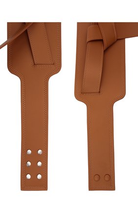 Женский кожаный пояс LOEWE коричневого цвета по цене 72150 руб., арт. S818Y21L04 | Фото 3 Женский кожаный пояс LOEWE коричневого цвета, арт. S818Y21L04 | Фото 3 (Кросс-КТ: Широкие)