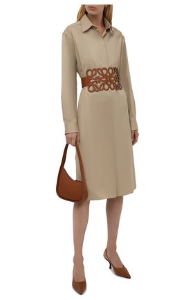 Женский кожаный пояс LOEWE коричневого цвета по цене 68700 руб., арт. S540Y21L12 | Фото 2 Женский кожаный пояс LOEWE коричневого цвета, арт. S540Y21L12 | Фото 2 (Кросс-КТ: Широкие)