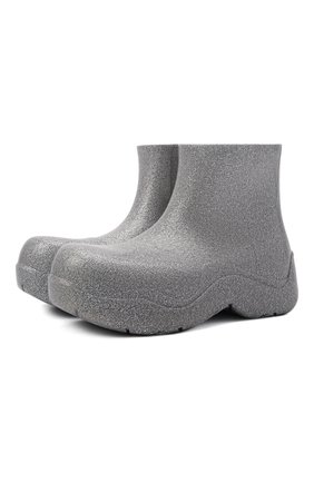 Мужские резиновые сапоги puddle BOTTEGA VENETA серебряного цвета, арт. 640043/V10Q0 | Фото 1 (Материал внутренний: Текстиль, Натуральная кожа; Каблук высота: Высокий; Подошва: Массивная; Материал внешний: Резина; Мужское Кросс-КТ: Сапоги-обувь; Кросс-КТ: резиновые; Материал утеплителя: Без утеплителя)