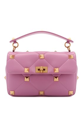 Женская сумка roman stud large VALENTINO розового цвета по цене 217500 руб., арт. WW0B0I60/BSF | Фото 1 Женская сумка roman stud large VALENTINO розового цвета, арт. WW0B0I60/BSF | Фото 1 (Материал: Натуральная кожа; Размер: large; Ремень/цепочка: На ремешке; Сумки-технические: Сумки top-handle)