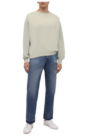 Мужские джинсы ACNE STUDIOS синего цвета по цене 26800 руб., арт. B00149 | Фото 2 Мужские джинсы ACNE STUDIOS синего цвета, арт. B00149 | Фото 2 (Материал внешний: Хлопок; Длина (брюки, джинсы): Стандартные; Кросс-КТ: Деним; Силуэт М (брюки): Прямые; Детали: Потертости; Стили: Минимализм)