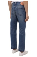Мужские джинсы ACNE STUDIOS синего цвета, арт. B00149 | Фото 4 (Силуэт М (брюки): Прямые; Кросс-КТ: Деним; Длина (брюки, джинсы): Стандартные; Материал внешний: Хлопок; Детали: Потертости; Стили: Минимализм)