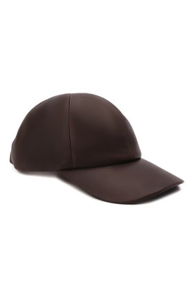 Мужской кожаная бейсболка LORO PIANA темно-коричневого цвета по цене 55700 руб., арт. FAL9246 | Фото 1 Мужской кожаная бейсболка LORO PIANA темно-коричневого цвета, арт. FAL9246 | Фото 1 (Материал: Натуральная кожа)