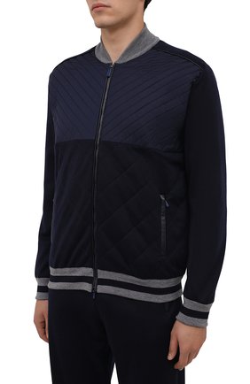 Мужской спортивный костюм ZILLI SPORT темно-синего цвета по цене 459500 руб., арт. MBW-J0177-JEZI1/ML01 | Фото 2 Мужской спортивный костюм ZILLI SPORT темно-синего цвета, арт. MBW-J0177-JEZI1/ML01 | Фото 2 (Рукава: Длинные; Материал внешний: Шерсть, Хлопок, Кашемир; Кросс-КТ: Спорт)