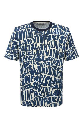 Мужская хлопковая футболка LANVIN синего цвета по цене 27150 руб., арт. RM-TS0002-J053-A21 | Фото 1 Мужская хлопковая футболка LANVIN синего цвета, арт. RM-TS0002-J053-A21 | Фото 1 (Рукава: Короткие; Длина (для топов): Стандартные; Материал внешний: Хлопок; Принт: С принтом; Стили: Кэжуэл)