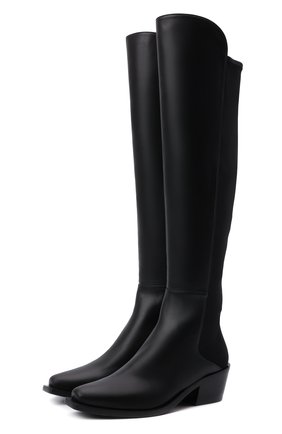 Женские ботфорты STUART WEITZMAN черного цвета по цене 71950 руб., арт. S6118 | Фото 1 Женские ботфорты STUART WEITZMAN черного цвета, арт. S6118 | Фото 1 (Высота голенища: Высокие; Каблук высота: Низкий; Подошва: Плоская; Материал внешний: Текстиль; Материал внутренний: Натуральная кожа; Каблук тип: Устойчивый)