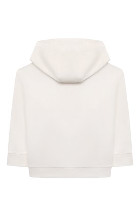 Детский хлопковое худи VERSACE белого цвета по цене 27900 руб., арт. 1000352/1A01337/4A-6A | Фото 2 Детский хлопковое худи VERSACE белого цвета, арт. 1000352/1A01337/4A-6A | Фото 2 (Рукава: Длинные; Материал внешний: Хлопок; Девочки Кросс-КТ: Худи-одежда; Ростовка одежда: 4 года | 104 см, 5 лет | 110 см, 6 лет | 116 см)
