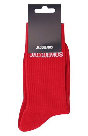 Мужские хлопковые носки JACQUEMUS красного цвета по цене 3080 руб., арт. 216AC003-5000 | Фото 1 Мужские хлопковые носки JACQUEMUS красного цвета, арт. 216AC003-5000 | Фото 1 (Материал внешний: Хлопок; Кросс-КТ: бельё)