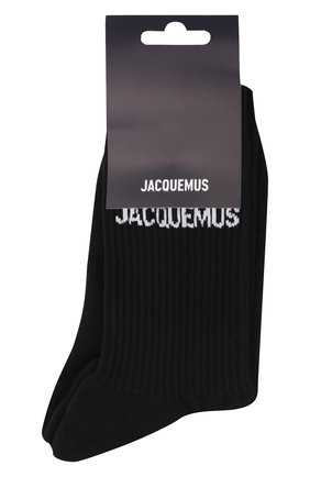 Мужские хлопковые носки JACQUEMUS черного цвета по цене 3080 руб., арт. 216AC003-5000 | Фото 1 Мужские хлопковые носки JACQUEMUS черного цвета, арт. 216AC003-5000 | Фото 1 (Материал внешний: Хлопок; Кросс-КТ: бельё)