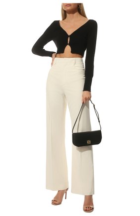 Женский кардиган JACQUEMUS черного цвета по цене 26050 руб., арт. 213KN203-2360 | Фото 2 Женский кардиган JACQUEMUS черного цвета, арт. 213KN203-2360 | Фото 2 (Длина (для топов): Укороченные; Материал внешний: Шерсть, Синтетический материал; Рукава: Длинные; Женское Кросс-КТ: кардиган-трикотаж; Стили: Минимализм)