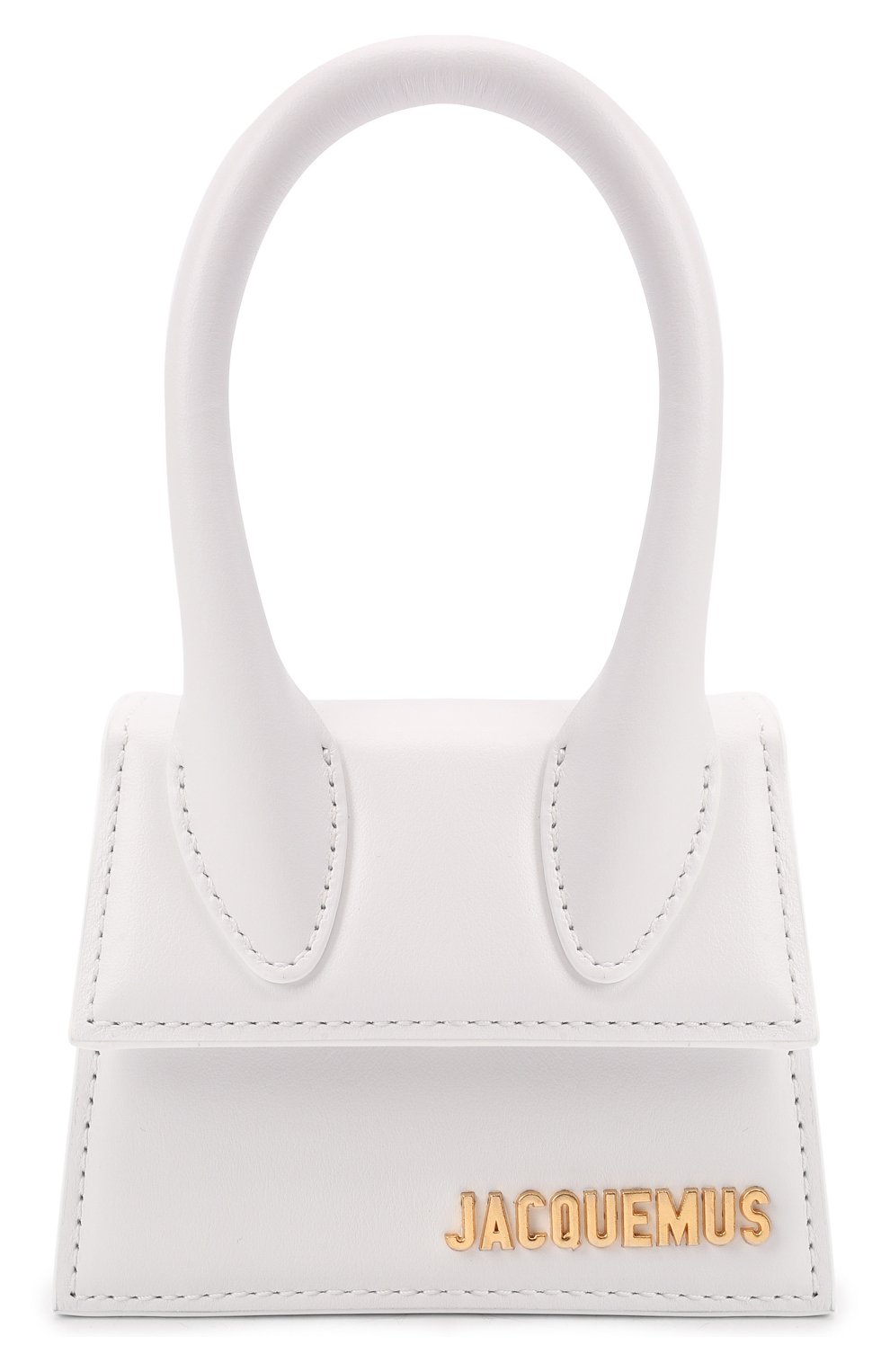 Женская сумка le chiquito mini JACQUEMUS белого цвета, арт. 213BA001-3000 | Фото 1 (Сумки-технические: Сумки top-handle; Материал: Натуральная кожа; Размер: mini; Ремень/цепочка: На ремешке)