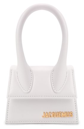 Женская сумка le chiquito mini JACQUEMUS белого цвета, арт. 213BA001-3000 | Фото 1 (Сумки-технические: Сумки top-handle; Материал: Натуральная кожа; Размер: mini; Ремень/цепочка: На ремешке)