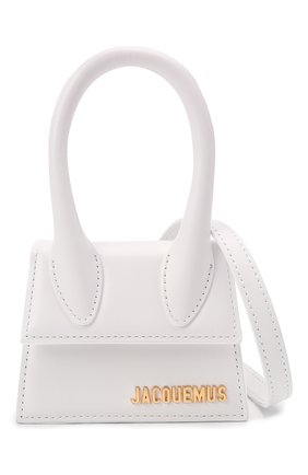 Женская сумка le chiquito mini JACQUEMUS белого цвета, арт. 213BA001-3000 | Фото 6 (Сумки-технические: Сумки top-handle; Материал: Натуральная кожа; Размер: mini; Ремень/цепочка: На ремешке)