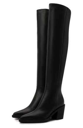 Женские кожаные ботфорты GIANVITO ROSSI черного цвета по цене 121000 руб., арт. G80338.60G0M.VGINER0 | Фото 1 Женские кожаные ботфорты GIANVITO ROSSI черного цвета, арт. G80338.60G0M.VGINER0 | Фото 1 (Каблук высота: Средний; Подошва: Платформа; Материал внутренний: Натуральная кожа; Высота голенища: Высокие; Каблук тип: Устойчивый)