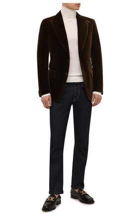 Мужской хлопковый пиджак TOM FORD темно-коричневого цвета по цене 333500 руб., арт. 2VER58/11AL40 | Фото 2 Мужской хлопковый пиджак TOM FORD темно-коричневого цвета, арт. 2VER58/11AL40 | Фото 2 (Рукава: Длинные; Материал внешний: Хлопок; Материал подклада: Шелк, Купро; Длина (для топов): Стандартные; 1-2-бортные: Однобортные; Случай: Вечерний; Стили: Классический; Пиджаки М: Приталенный)