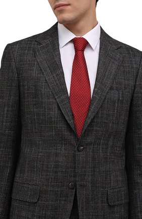 Мужской шелковый галстук LANVIN красного цвета по цене 11150 руб., арт. 3209/TIE | Фото 2 Мужской шелковый галстук LANVIN красного цвета, арт. 3209/TIE | Фото 2 (Материал: Шелк, Текстиль; Принт: С принтом)