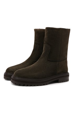 Женские замшевые сапоги yari JIMMY CHOO хаки цвета по цене 79950 руб., арт. YARI FLAT/ZVD | Фото 1 Женские замшевые сапоги yari JIMMY CHOO хаки цвета, арт. YARI FLAT/ZVD | Фото 1 (Материал утеплителя: Натуральный мех; Каблук тип: Устойчивый; Подошва: Плоская, Платформа; Материал внешний: Замша, Кожа; Каблук высота: Низкий; Высота голенища: Низкие)