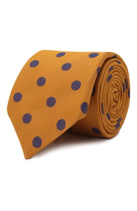 Мужской галстук из шелка и шерсти ETON оранжевого цвета, арт. A000 33139 | Фото 1 (Материал: Текстиль, Шелк, Шерсть; Принт: С принтом)