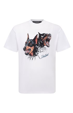 Мужская хлопковая футболка DOMREBEL белого цвета по цене 10350 руб., арт. MPUPS/B0X T | Фото 1 Мужская хлопковая футболка DOMREBEL белого цвета, арт. MPUPS/B0X T | Фото 1 (Материал внешний: Хлопок; Принт: С принтом; Рукава: Короткие; Стили: Гранж; Длина (для топов): Стандартные)