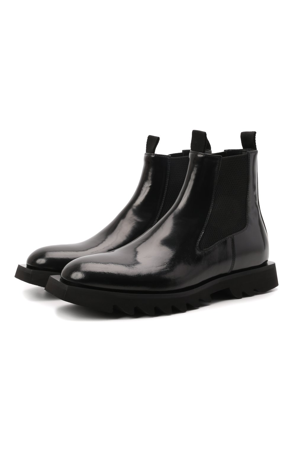 Мужские кожаные челси ATTIMONELLI'S черного цвета, арт. AA642 | Фото 1 (Материал внешний: Кожа; Материал внутренний: Натуральная кожа; Материал утеплителя: Без утеплителя; Подошва: Плоская; Мужское Кросс-КТ: Сапоги-обувь, Челси-обувь)
